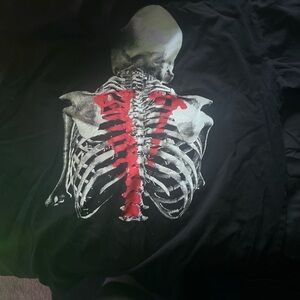 VLONE Black and Red Skeleton Tee